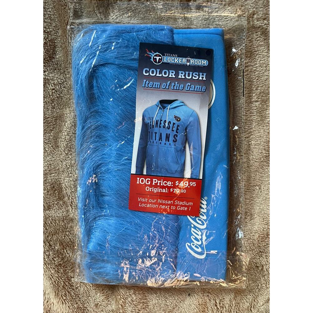 New In Package Tennessee Titans NFL‎ Team Titan Blue Hair Flamehead Souvenir